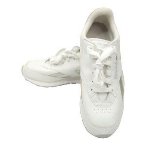 Reebok Classic Leather Sneakers Womens Size 8 UK 5.5 EU 38.5 Shoes Silver Trim